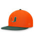 ფოტო #1 პროდუქტის Men's Orange/Green Miami Hurricanes Rally Two-Tone Fitted Hat