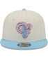 ფოტო #2 პროდუქტის Men's Cream, Light Blue Los Angeles Rams Two-Tone Color Pack 9FIFTY Snapback Hat