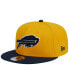 ფოტო #1 პროდუქტის Men's Gold, Navy Buffalo Bills 2-Tone Color Pack 9FIFTY Snapback Hat