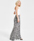 Petite Abstract-Print High-Rise Wide-Leg Pants, Created for Macy's Kristn Abstract, 10p - фото #1