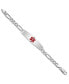 Фото #3 товара Sterling Silver Rhodium-plated Medical ID Figaro Link Bracelet