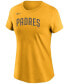 Women's Fernando Tats Jr. Gold-Tone San Diego Padres Name Number T-shirt