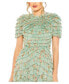 ფოტო #7 პროდუქტის Women's Ruffle Tiered Short Sleeve A Line Dress