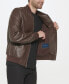 Фото #2 товара Men's Bonded Leather Varsity Jacket