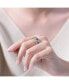 ფოტო #4 პროდუქტის RA 14K Gold Plated Two Tone Blue Cubic Zirconia Cocktails Ring