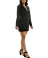 ფოტო #6 პროდუქტის Juniors' Long-Sleeve Blazer Sheath Dress