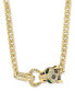 ფოტო #3 პროდუქტის EFFY® Multicolor Diamond (x ct. t.w.) & Emerald (1/20 ct. t.w.) Panther Head 17" Statement Necklace