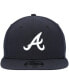 Фото #3 товара Men's Navy Atlanta Braves Primary Logo 9FIFTY Snapback Hat