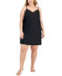 Plus Size Lace-Trim Satin Chemise, Created for Macy's