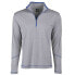 Фото #2 товара Page & Tuttle Coverstitch Heather Mock Neck Long Sleeve 14 Zip Pullover Top Mens