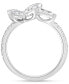 Lab Grown Diamond Pear, Marquise & Round Flower Ring (2 ct. t.w.) in 14k White Gold