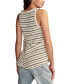 ფოტო #2 პროდუქტის Women's Cotton Striped Crotchet Tank Top