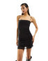 Фото #1 товара ASOS DESIGN strappy hotfix embellished cami mini dress in black