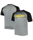 Фото #2 товара Men's Heather Gray Pittsburgh Penguins Big and Tall Logo Raglan T-shirt