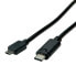 Фото #2 товара ROLINE 11.02.8781 - 3 m - USB C - Micro-USB B - USB 2.0 - 480 Mbit/s - Black