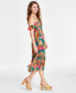 ფოტო #3 პროდუქტის Juniors' Floral-Print Off-The-Shoulder Midi Dress