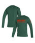 Фото #2 товара Men's Green Miami Hurricanes Sideline Locker Strikethrough Creator AEROREADY Long Sleeve T-shirt