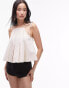 Фото #1 товара Topshop twill contrast stitch cami in ivory