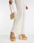 Фото #3 товара Public Desire Blissful raffia strappy platforms in gold