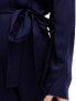 & Other Stories jumpsuit with half belt detail and split sleeves in dark blue