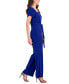 ფოტო #4 პროდუქტის Women's Petal-Sleeve Tie-Waist Square-Neck Jumpsuit