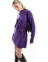 Фото #2 товара & Other Stories belted knitted dress in purple