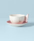 Фото #2 товара Butterfly Meadow Porcelain Cup and Saucer Set
