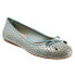 Фото #2 товара Softwalk Napa Laser S1806-373 Womens Blue Leather Ballet Flats Shoes 5.5