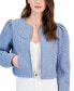 ფოტო #3 პროდუქტის Women's Quilted Puff-Shoulder Zip-Front Jacket