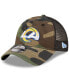 ფოტო #4 პროდუქტის Men's Camo, Black Los Angeles Rams Basic 9Twenty Trucker Snapback Hat