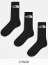 Фото #1 товара The North Face Simple Dome 3 pack logo socks in black