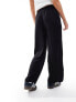 Фото #7 товара Vila Petite linen touch tie waist wide leg trousers in black