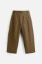 COTTON - LINEN BALLOON FIT TROUSERS