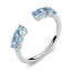 Sparkling open ring Fancy Cloud Light Blue FCL13