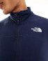 Фото #2 товара The North Face Glacier 100 zip up fleece in navy