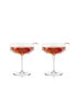 Raye Faceted Crystal Coupe, Set of 2, 7 Oz