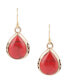 Фото #1 товара Wildfire Bronze and Genuine Red Howlite Drop Earrings