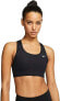 Фото #2 товара Топ спортивный Nike 286486 Женское Спортивное Бра средней поддержки, черное/(белое), X-Small