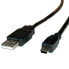 Фото #4 товара ROLINE USB 2.0 Cable - Type A - 5-Pin Mini 1.8 m - 1.8 m - USB A - Mini-USB B - USB 2.0 - Male/Male - Black