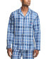 ფოტო #1 პროდუქტის Men's Plaid Woven Pajama Top