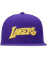 Фото #4 товара Men's Purple Los Angeles Lakers 50th Anniversary Snapback Hat