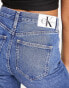 Фото #6 товара Calvin Klein Jeans high rise straight leg jeans in dark wash