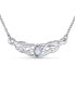 ფოტო #1 პროდუქტის Traditional Irish BFF Celtic Trinity Friendship Love Knot Color Changing Gemstone Moonstone Necklace Station Pendant For Women Teen .925 Sterling Silver