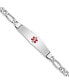 ფოტო #1 პროდუქტის Sterling Silver Rhodium-plated Medical ID Figaro Link Bracelet