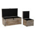 Set of Chests DKD Home Decor Beige Wood Brown Traditional 80 x 40 x 40 cm