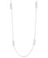 Фото #1 товара Sterling Silver Genuine Freshwater Pearl 42" Station Necklace