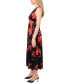 ფოტო #4 პროდუქტის Women's V-Neck Sleeveless Jersey Midi Dress