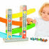 MOLTO Wooden Car Ramp Track Includes 4 Cars