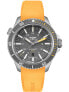 Фото #1 товара Мужские наручные часы с желтым силиконовым ремешком Traser H3 110331 P67 Diver Automatik T100 Grey 46mm 50ATM