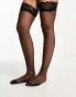 ASOS DESIGN 15 denier lace top stocking in black